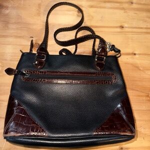 Brighton Black and Brown Shoulder Bag